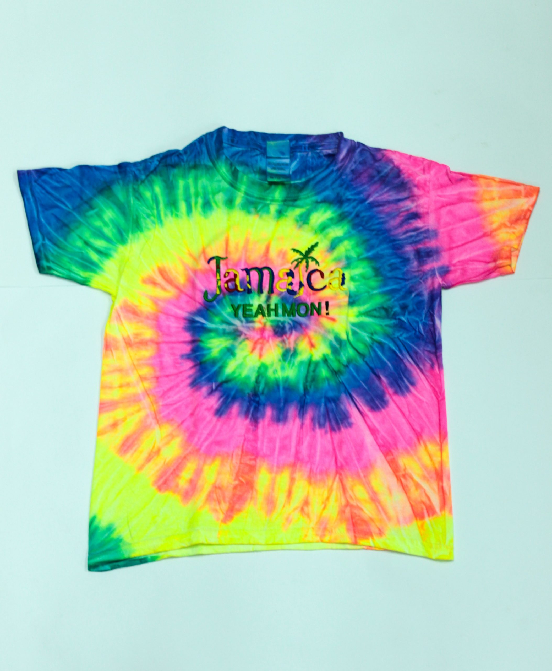 Jamaica 'Yeah Mon' Tie-Dye Swirl Kid's T-Shirt - 876 Worldwide