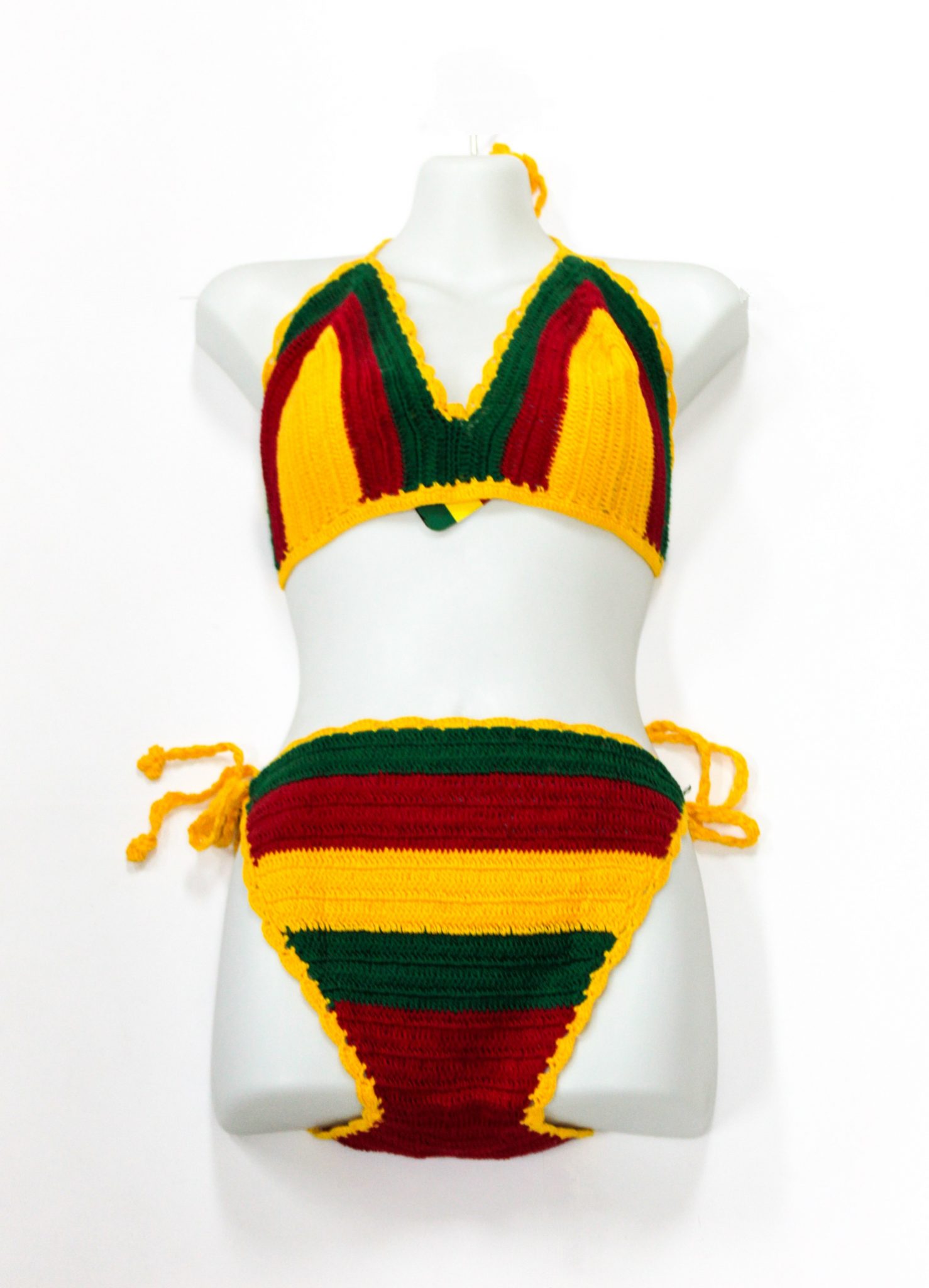 Jamaica Cuba Rastafarian Rasta Flag Bikini Crochet Bikini Set Crochet My Xxx Hot Girl