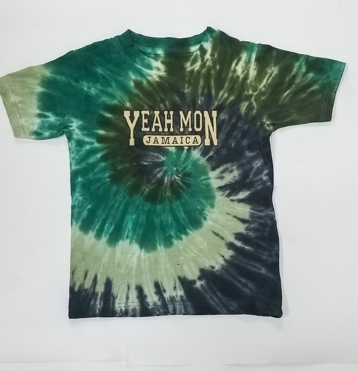 Jamaica 'Yeah Mon' Military Tie-Dye Kid's T-Shirt - 876 Worldwide